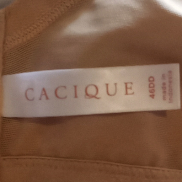 Cacique Nude Lace Covered Balconet Bra- 46DD - Picture 11 of 13